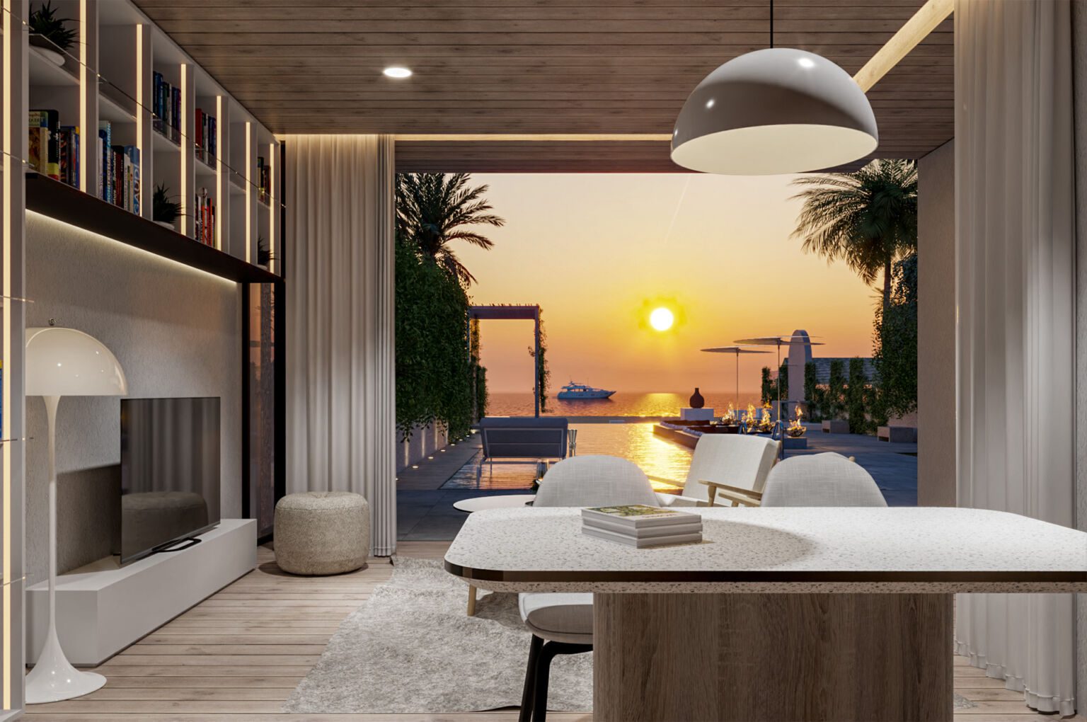 The Narrow Pool, Longes and Villas 7